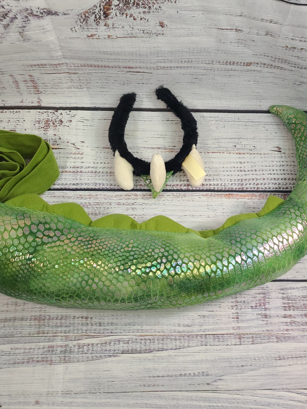 Dinosaur tail and headband costume